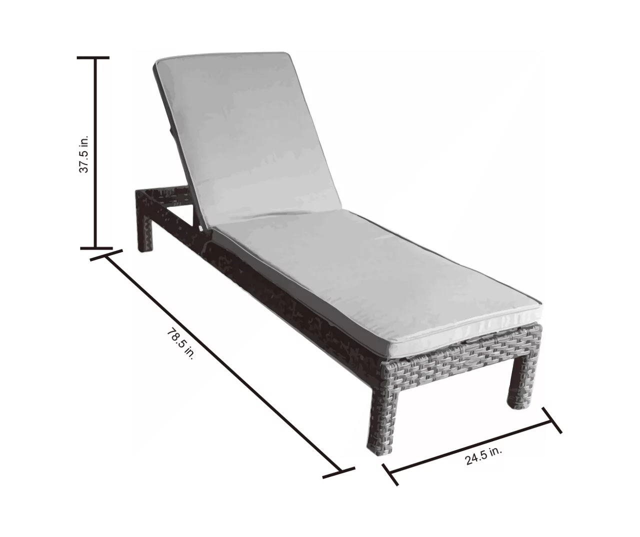 Broyhill Eagle Brooke All-Weather Wicker Cushioned Chaise Lounger 6 Broyhill Eagle Brooke All-Weather Wicker Cushioned Chaise Lounger - Image 6