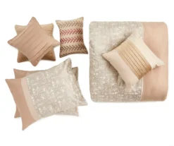 Broyhill Deline Hatched Tan 8-Piece Comforter Set 8 Broyhill Deline Hatched Tan 8-Piece Comforter Set -Broyhill 810459766 1 1