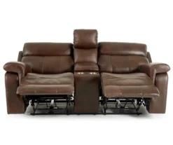 Wellsley Leather Power Reclining Console Loveseat -Broyhill 810469259 4