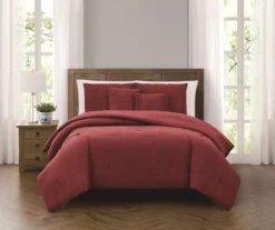 Broyhill 44 Broyhill Deep Red Crinkle 5-Piece Comforter Set