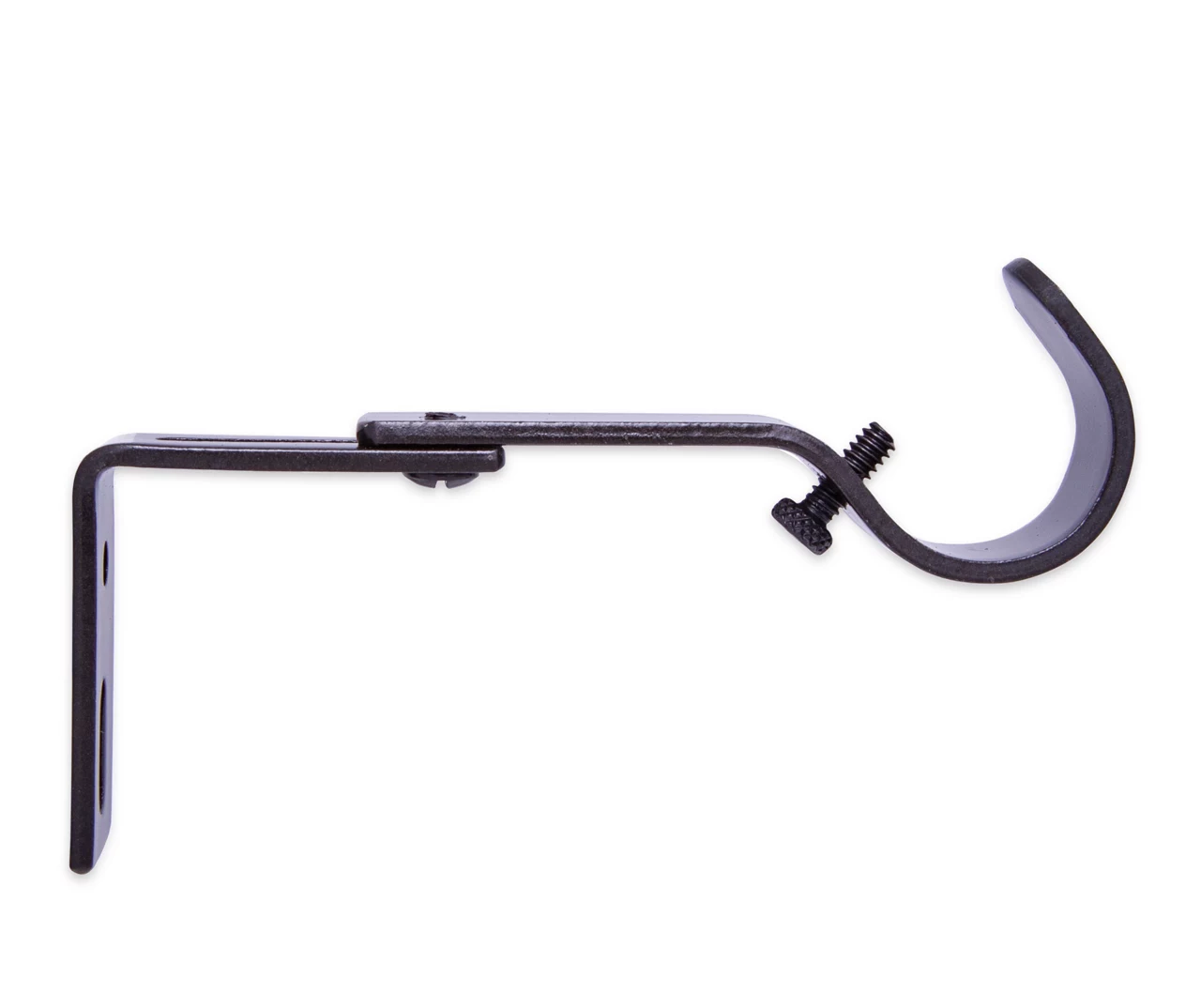 Legacy Brown-Black Adjustable Curtain Rod Brackets, 2-Pack 4 Legacy Brown-Black Adjustable Curtain Rod Brackets, 2-Pack - Image 4