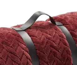 Tawny Port Jacquard Supreme Velvet Queen Blanket -Broyhill 810531012 3
