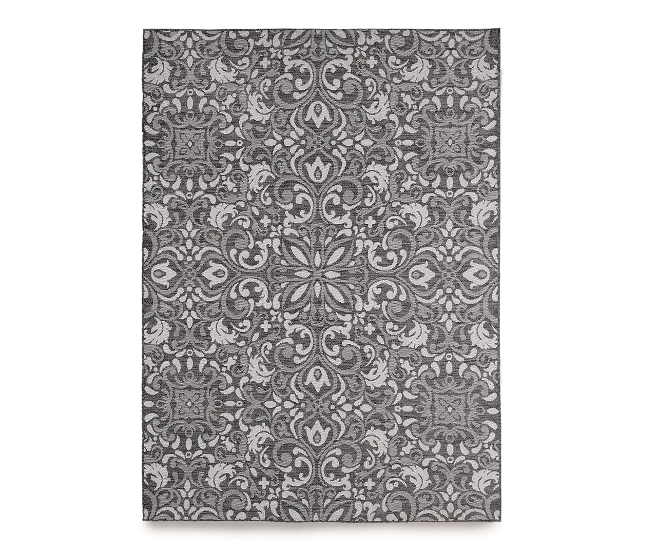 Broyhill Sandpointe Granite & Ecru Damask Outdoor Area Rug 1 Broyhill Sandpointe Granite & Ecru Damask Outdoor Area Rug