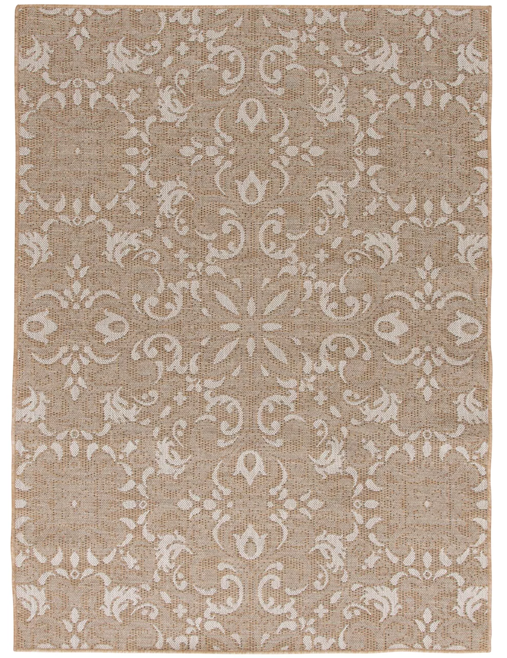 Broyhill Sandpointe Granite & Ecru Damask Outdoor Area Rug 4 Broyhill Sandpointe Granite & Ecru Damask Outdoor Area Rug - Image 4