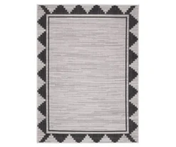 Broyhill Gray & Black Geometric Border Outdoor Area Rug -Broyhill 810547881