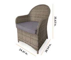 Broyhill Autumn Cove All-Weather Wicker Cushioned Patio Captain's Dining Chair -Broyhill 810554527 99 1