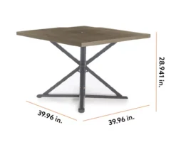 Broyhill Autumn Cove Wood Look Square Steel Patio Dining Table -Broyhill 810557039 99 1