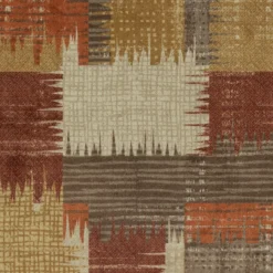 Broyhill Brown & Red Abstract Patchwork Accent Rug 28 Broyhill Brown & Red Abstract Patchwork Accent Rug -Broyhill 810557651 3