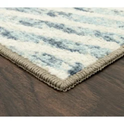 Broyhill Blue & Brown Modern Angles Accent Rug -Broyhill 810557653 1