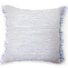 Blue Textured Stripe Square Throw Pillow
