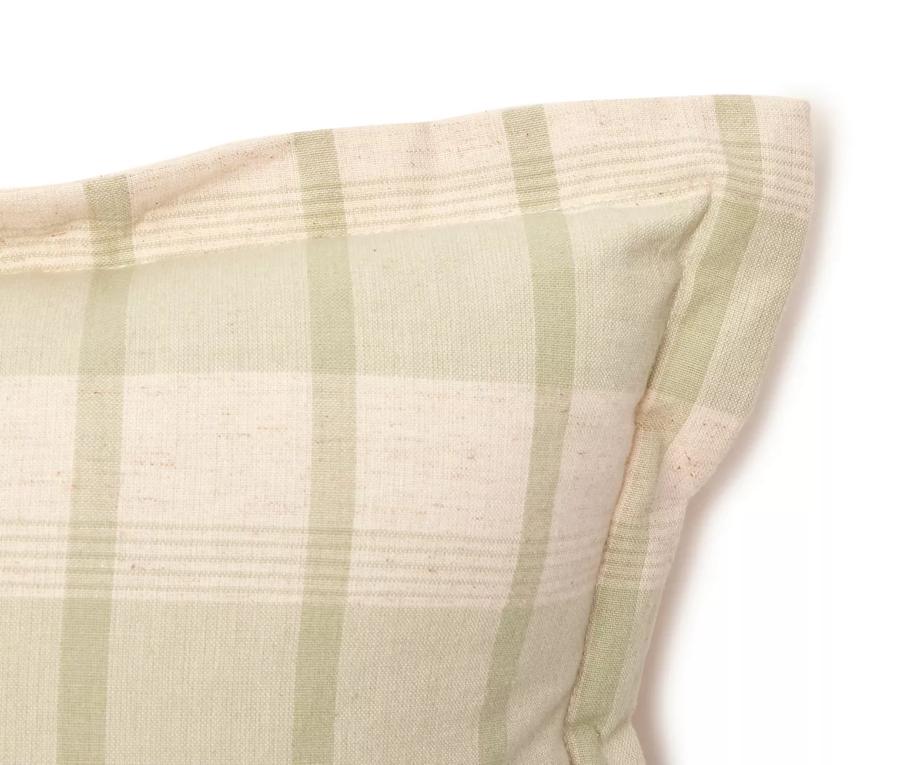 Market Sage & Beige Plaid Square Throw Pillow 3 Market Sage & Beige Plaid Square Throw Pillow - Image 3
