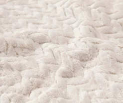 Whisper White Zigzag-Embossed Velvet King Blanket 6 Whisper White Zigzag-Embossed Velvet King Blanket -Broyhill 810573800 810573798 810617576 3 1