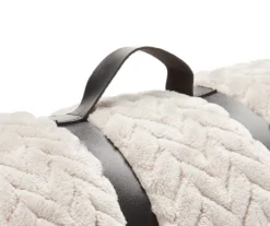 Broyhill Whisper White Chevron Embossed Velvet Blanket -Broyhill 810573800 810573798 810617576 4