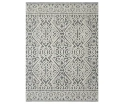 Broyhill 16 Aschot Gray Medallion Area Rug, (5' X 7')