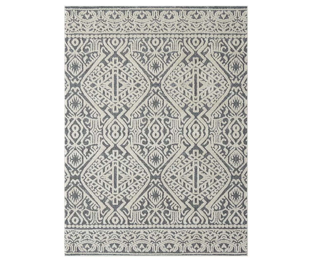 Aschot Gray Medallion Area Rug, (5' X 7') 1 Aschot Gray Medallion Area Rug, (5' X 7')