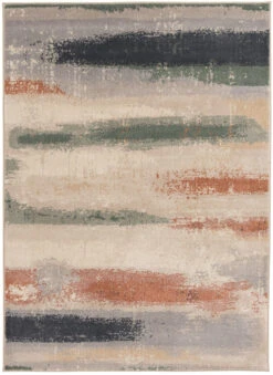 Hadlee Sand, Coral & Green Abstract Area Rug, (6' X 9') 13 Hadlee Sand, Coral & Green Abstract Area Rug, (6' X 9') -Broyhill 810586496