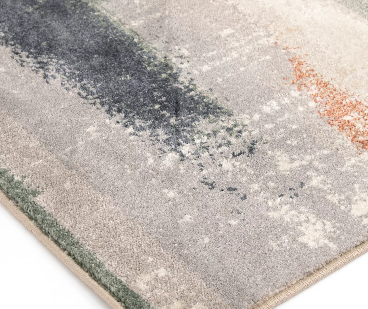 Hadlee Sand, Coral & Green Abstract Area Rug, (8' X 10') 3 Hadlee Sand, Coral & Green Abstract Area Rug, (8' X 10') - Image 3