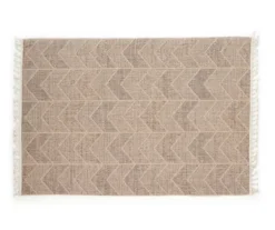 Broyhill 7 Jani Brown Chevron Outdoor Area Rug, (6' X 9')