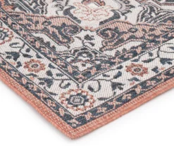 Broyhill Braiden Orange & Navy Floral Medallion Outdoor Area Rug -Broyhill 810587368 810587369 810587370 3