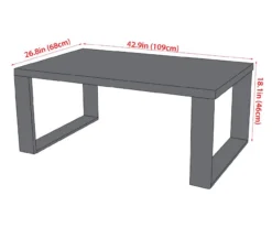 Chico Wood Look Steel Coffee Table -Broyhill 810588211 X0 1