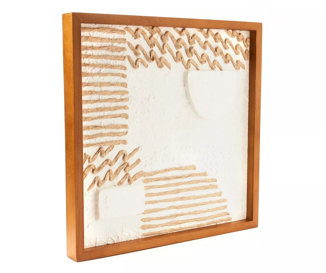 New Beginnings White & Brown Textured Abstract Framed Wall Art 2 New Beginnings White & Brown Textured Abstract Framed Wall Art - Image 2