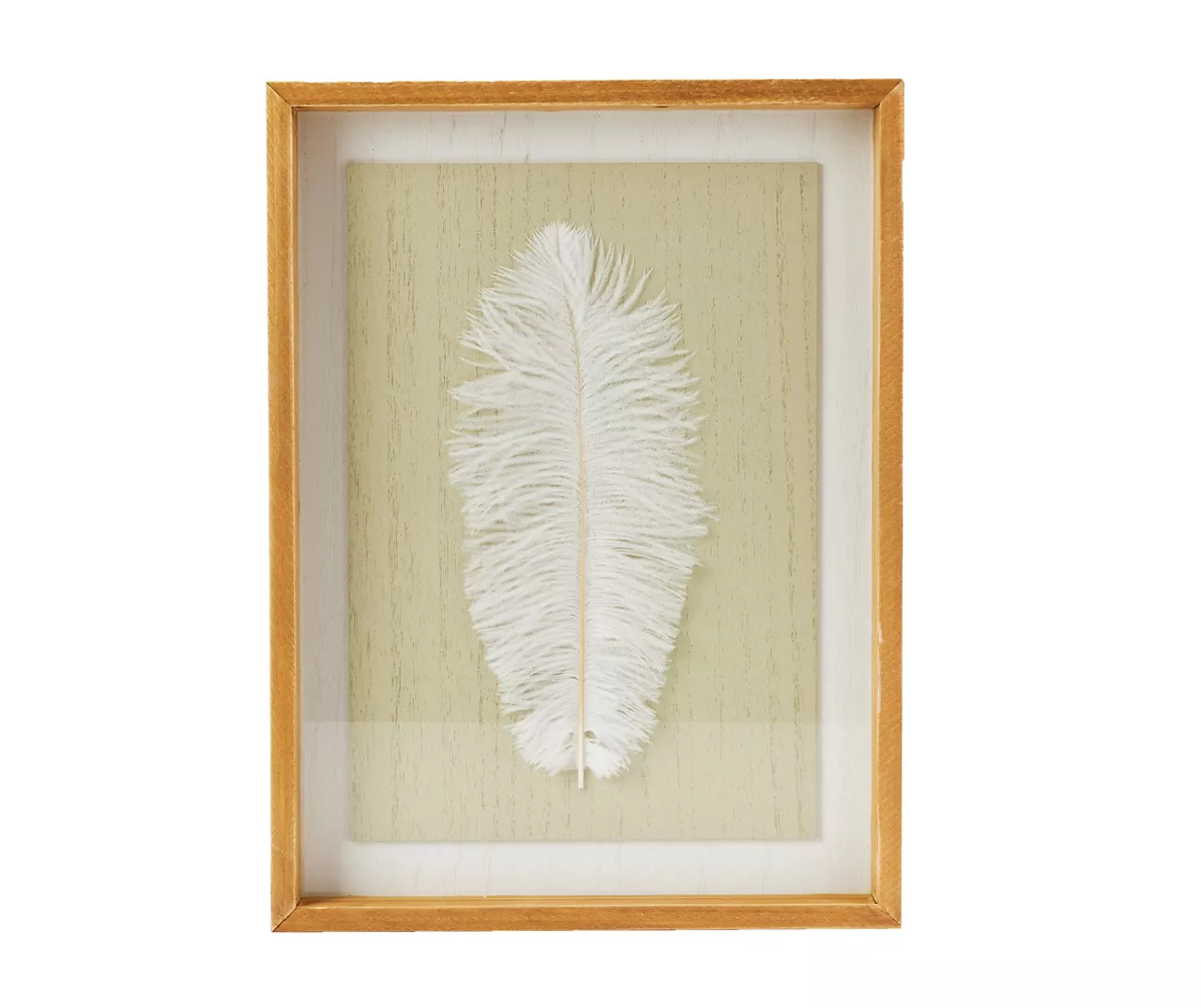 New Beginnings Green & White Feather Framed Wall Art 1 New Beginnings Green & White Feather Framed Wall Art