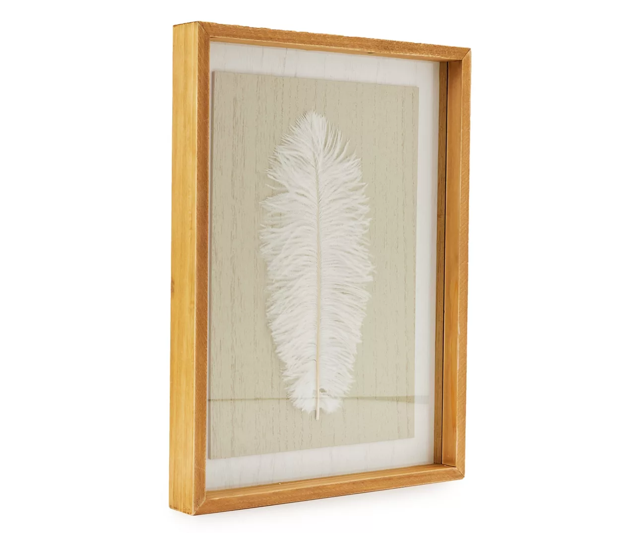 New Beginnings Green & White Feather Framed Wall Art 2 New Beginnings Green & White Feather Framed Wall Art - Image 2
