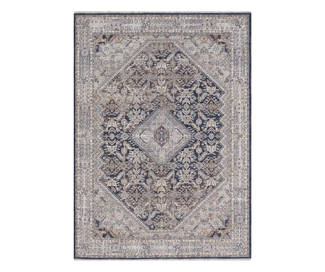 Broyhill Armada Gray & Navy Ornamental Medallion Area Rug 3 Broyhill Armada Gray & Navy Ornamental Medallion Area Rug - Image 3