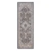 Armada Navy & Brown Medallion Runner Rug, (2' X 7')