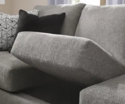 Alexandria Gray Chenille Loveseat 11 Alexandria Gray Chenille Loveseat -Broyhill 810616679 810616680 B0 2 1