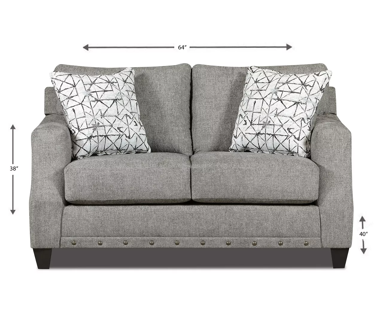 Alexandria Gray Chenille Loveseat 8 Alexandria Gray Chenille Loveseat - Image 8